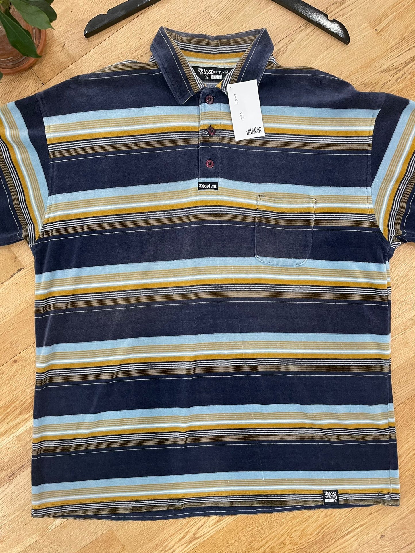90’s Lost Enterprise Velour Polo-Large
