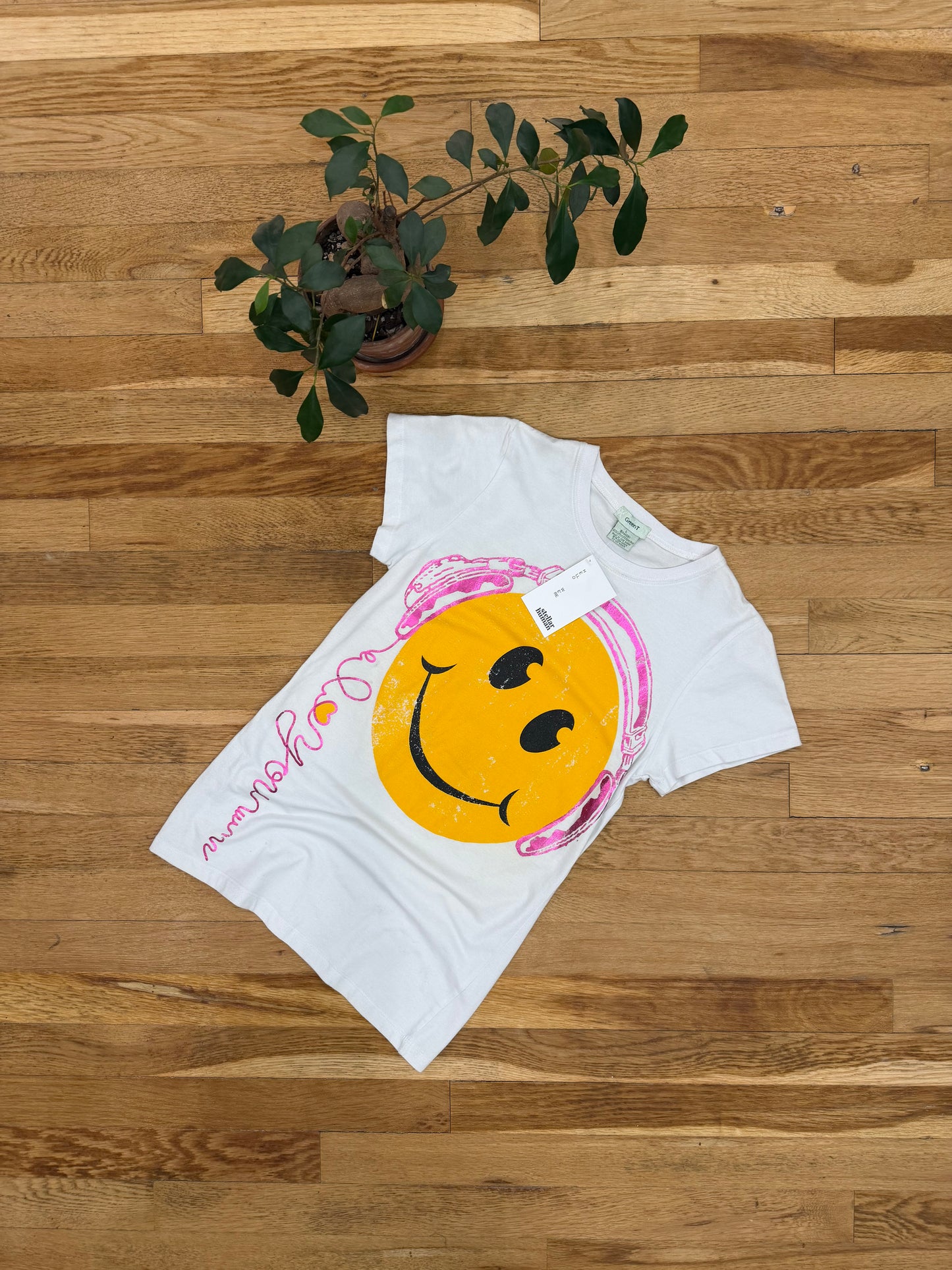 Y2K Smiley Face Tee-Large