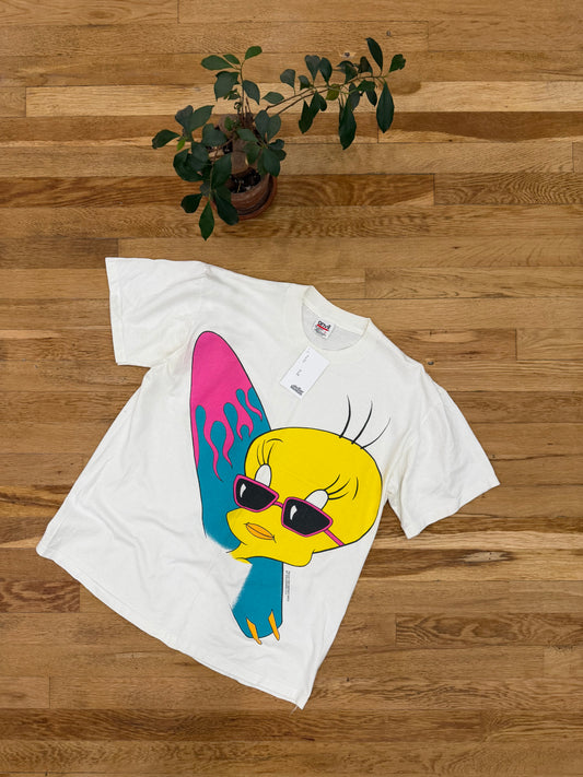 90’s Tweety Surf Tee-Large