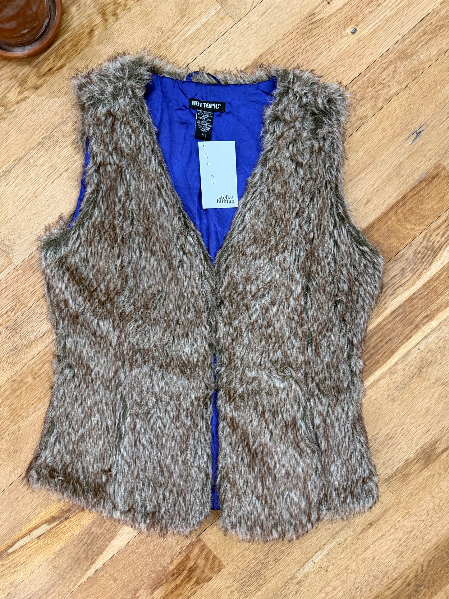 Y2K Hot topic Faux Fur Vest-Med