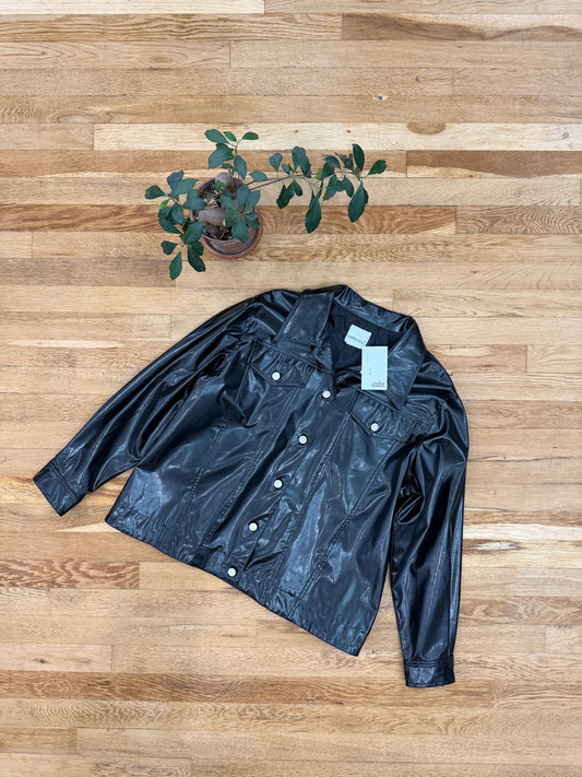 90’s Fashion Bug Faux Leather Jacket-XL