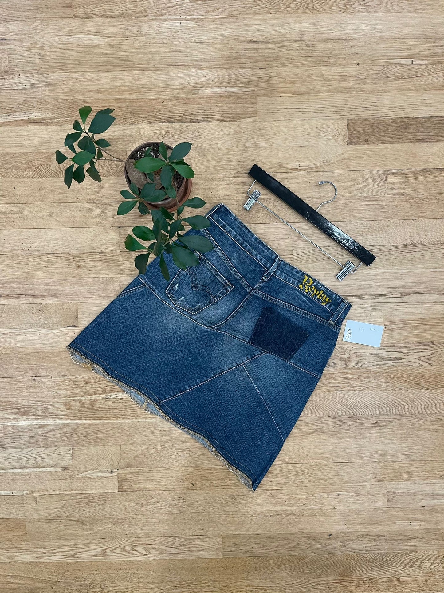 Y2K Replay Deconstructed Denim Skirt