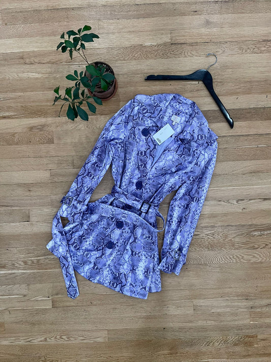 Purple snake print trench-Med