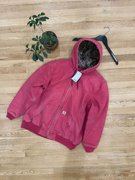Red camo lined Carhartt Jacket-Femme XL
