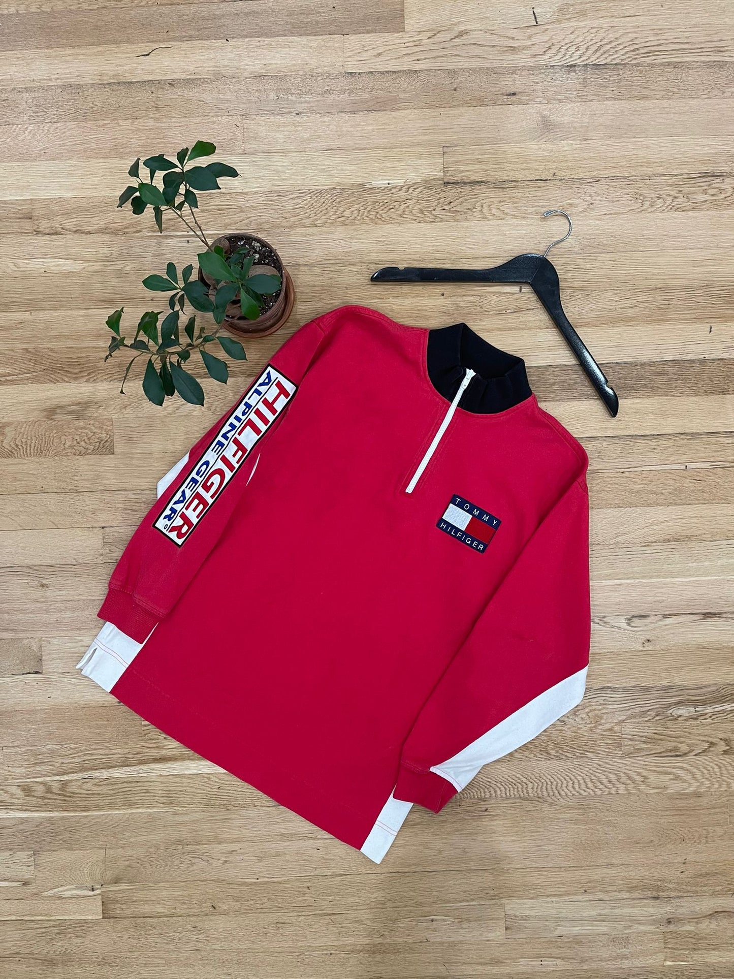 90’s Tommy Quarter Zip-Med