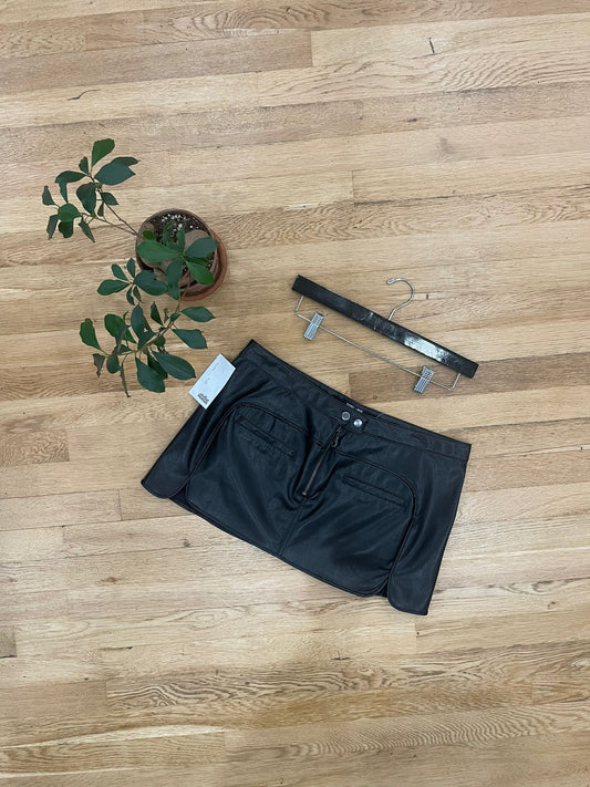 faux leather Silent + noise skirt (34in)